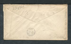 Postal History - Rockport IN 1902 Black Cork Killer Cancel Cover B0404