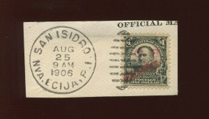 Philippines 237 Var Red  O.B. Official Business Used Stamp on Piece *SHOWPIECE*