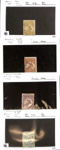 Australia Postage Stamp, #47, 49, 50, 51 Used, 1915-23 Kangaroo (AE)