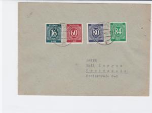 germany allied occupation  1948 numeral multi stamps  cover ref r14220