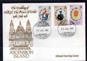 Ascension 294-296 Royal Wedding U/A FDC