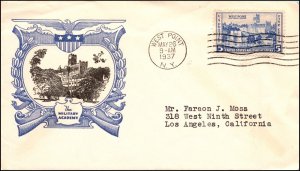 Scott 789 - 5 Cents West Point - Linprint FDC Typed Address Planty 789-15