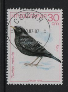 Bulgaria   #3284   cancelled  1987  songbirds  30s