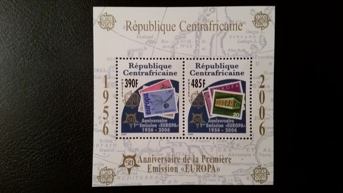 50th anniversary of EUROPA stamps - Central African Republic complete 6xBl **MNH