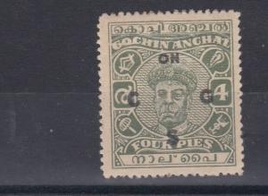 COCHIN  1946 - 48  S G O85 4P GREY GREEN  MH