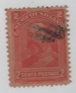 Newfoundland 1897  Scott 81 used - 2c, King George VII