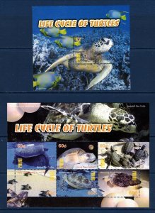 Palau Sc 746-7 MNH 2S/S of 2004 - Sea Turtles -HJ06
