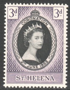 Saint Helena Scott 139 - SG152, 1953 Coronation 3d MH*