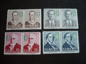 Stamps - Cuba - Scott#595-606 - Mint Hinged Set of 12 Stamps in Pairs