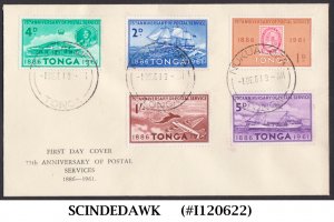 TONGA - 1961 75th ANNIVERSARY OF POSTAL SERVICE - FDC
