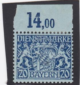 Bavaria # O 13  unused
