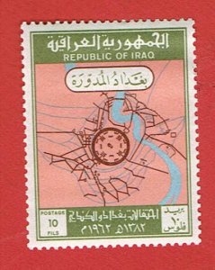 IRAQ SCOTT#304 1962 10f MAP OF BAGHDAD - MNH