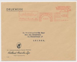 Meter cover Netherlands 1962 HAL - Holland America Line 