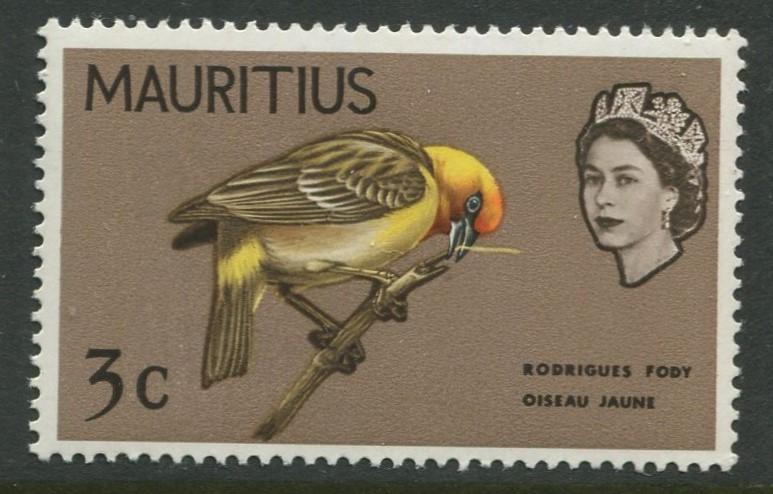 Mauritius - Scott 277 - Birds Definitive Issue -1965 - MNH -Single 3c Stamp