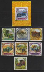 Mongolia MNH sc# 1129-36 Cars 10CV $9.10