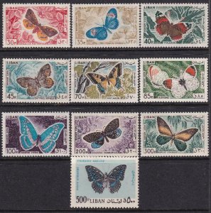 Lebanon 1965 SC C427-C436 MNH Set Butterflies