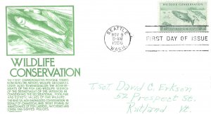 1956 FDC, #1079, 3c Wildlife Conservation, Anderson