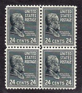 828 Mint,OG,LH/NH... Block of 4... SCV $13.00