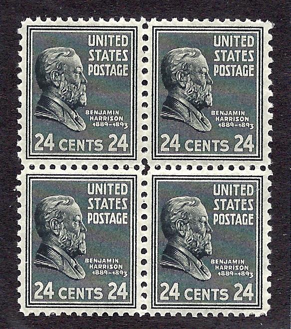 828 Mint,OG,LH/NH... Block of 4... SCV $13.00