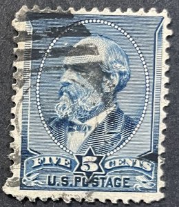 US #216 Used F/VF 5c Garfield 1888 SCV~$20 [G24.4.3]