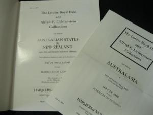 HARMERS AUCTION CATALOGUE 1990 AUSTRALASIA BOYD DALE & LICHTENSTEIN COLLECTION