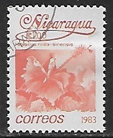 Nicaragua # 1213 -Hibiscus - used.....{KBrM}