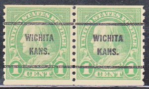 Precancel - Wichita, IA PSS 597-61 Coil Pair - No Gum