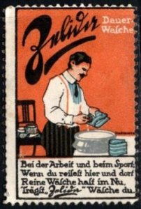 Vintage Germany Poster Stamp Pure Wash Helped In No Time Unused