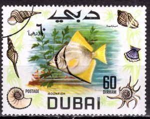 Dubai 1969: Sc. # 103; Used CTO Single Stamp