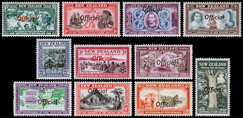 New Zealand Scott O76-O86 (1940) Mint LH VF Complete Set, CV $97.60 M