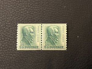 US Scott #1225, line pair 1963 Jackson 1c MNH