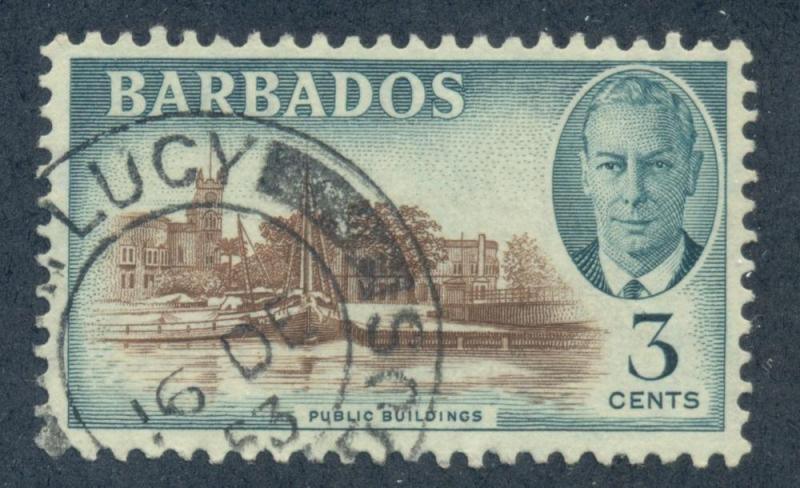 BARBADOS SC# 218 F-VF U 1950