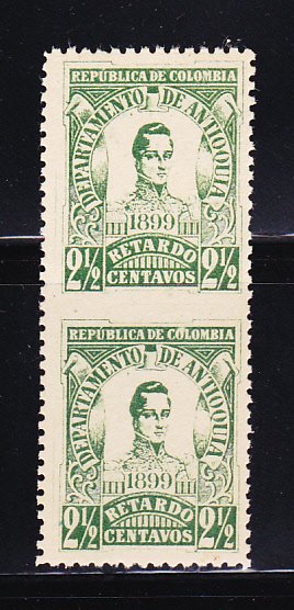 Colombia I1a imperf Pair MNH General Jose Maria Cordoba