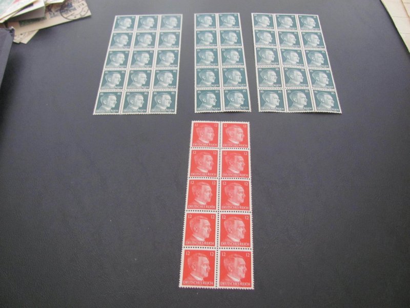 Germany  1940S MNH HITLER PARTIAL SHEETS (124)