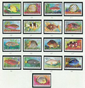 Cocos Islands fish mnh  s.c.# 34-50