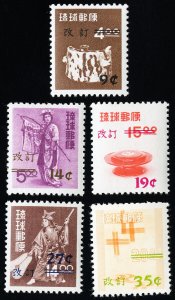 Ryukyu Stamps # C19-23 MNH VF