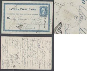 Canada-cover  #6732 - 1c QV p/c-Welland Cnty-Cover-Port Colborne,Ont-J