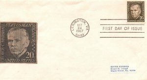 1967 FDC - 20c Stamp George Washington, Statesman - Better Cachet - F25740