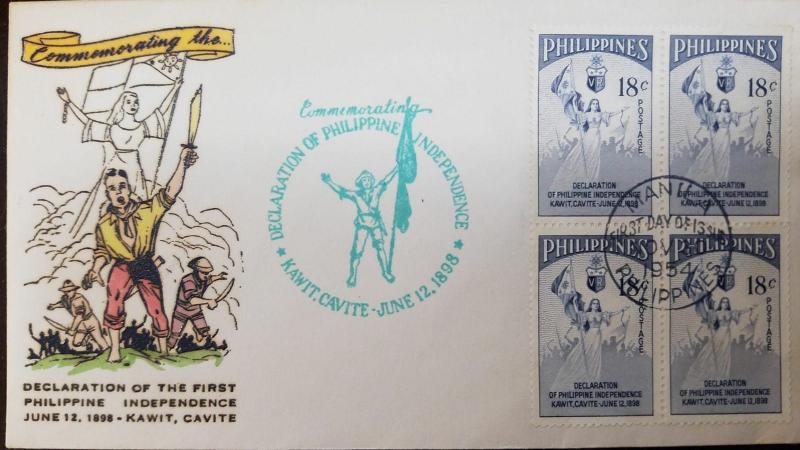 L) 1954 PHILIPPINES, DECLARATION OF THE FIRST PHILIPPINE INDEPENDENCE KAWIT, CAV