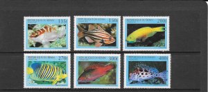FISH - Benin #1047-1052  MNH