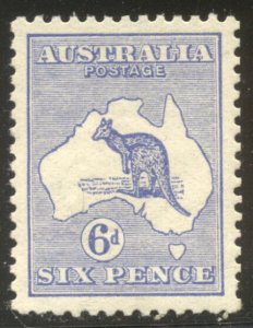 AUSTRALIA #40 Mint NH - 1915 6p Ultra, Wmk Narrow A