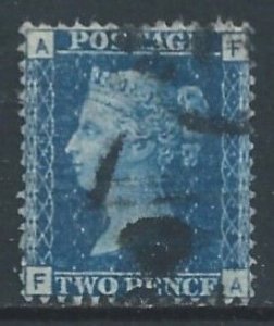 Great Britain #30 Used Plate 15 Queen Victoria 2p