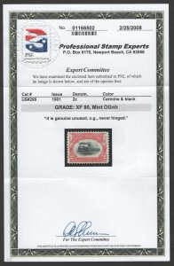 SCOTT #295 - MINT -XF-90 - OGnh - w/PSE Certificate