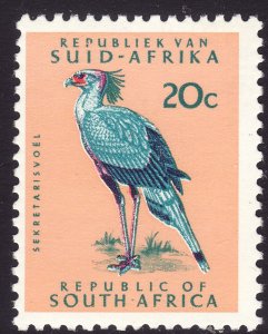 1963 South Africa Secretary Bird 20¢ Unwmk Perf 14 Sc# 276 MVVLH CV $10.00