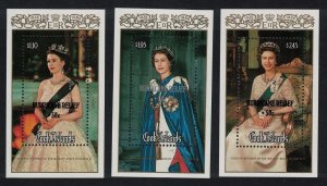 Cook Is. Queen Elizabeth II Ovpt 'HURRICANE RELIEF' 3 MSs 1987 MNH SG#MS1171