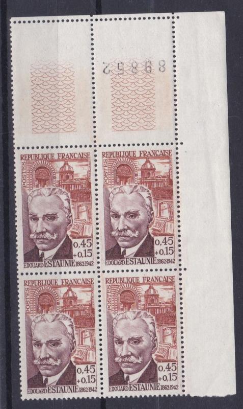 FRANCE  1962    S G  1581   45C  + 15    VALUE  BLOCK OF 4  MNH  NO F59