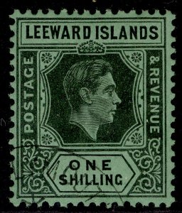 LEEWARD ISLANDS GVI SG110, 1s black/emerald, FINE USED.