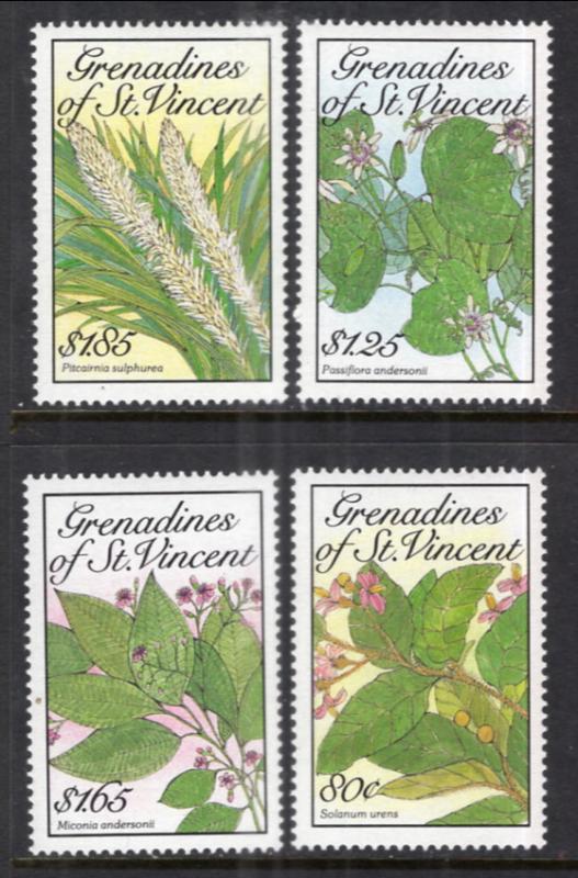 St Vincent Grenadines 671-674 Flowers MNH VF