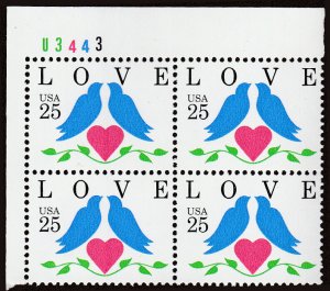 # 2440 MINT NEVER HINGED ( MNH ) LOVE STAMP 2 DOVES    