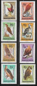 Hungary 1962 Birds Owl Eagle Sc C228-C235 MNH A607